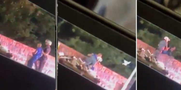 SSP afasta 13 após vídeo de policial jogando homem de cima da ponte 