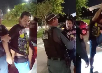 Vídeo: motorista atr0pela e t0ra pé de motoqueiro em Manaus: ‘muito bêbado, nem fica em pé’