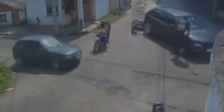 Homem bêbado dirige bêbado e atr0pela 4 pessoas que estavam em uma moto no AM; assista