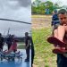 Idosa passa mal passa e é resgatada de helicóptero durante a chuva em Manaus