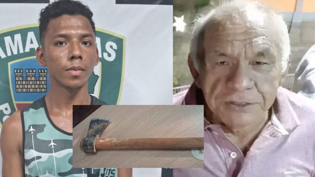 Com machado, enteado acert4 pesc0oço de idoso várias vezes em Parintins; VEJA