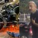 Supostamente bêbado, policial at1ra na moto de entregadora na Constantino Ney e a deixa fer1d4
