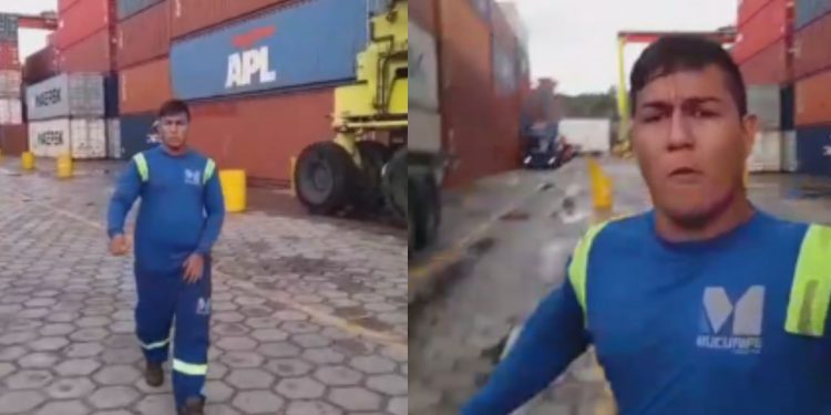 Vídeo mostra homem sendo agred1d0 por motorista dentro do Porto Chibatão