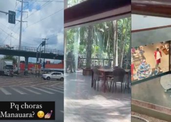 Motoqueiro da zona leste brinca após tir0tei0 no Manauara Shopping: ‘Aqui segurança total’