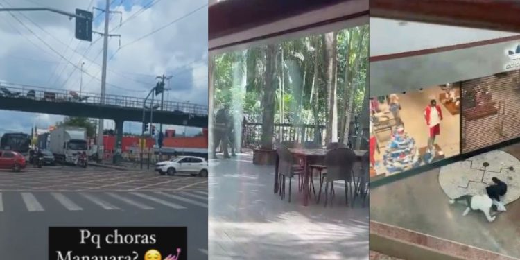 Motoqueiro da zona leste brinca após tir0tei0 no Manauara Shopping: ‘Aqui segurança total’