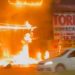 Incêndio destrói quiosques e fachada do Supermercado Vitória da Torquato Tapajós