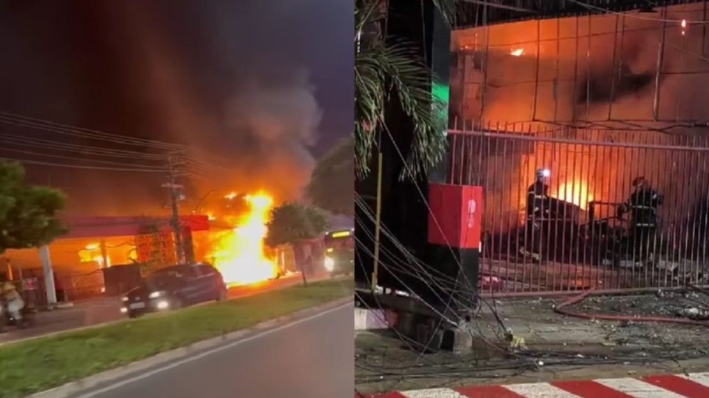 Possível curto-circuito na caixa de energia elétrica gerou incêndio no Supermercado Vitória, diz bombeiros