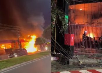 Possível curto-circuito na caixa de energia elétrica gerou incêndio no Supermercado Vitória, diz bombeiros