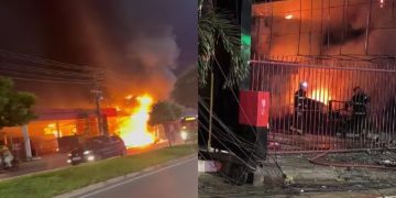 Possível curto-circuito na caixa de energia elétrica gerou incêndio no Supermercado Vitória, diz bombeiros