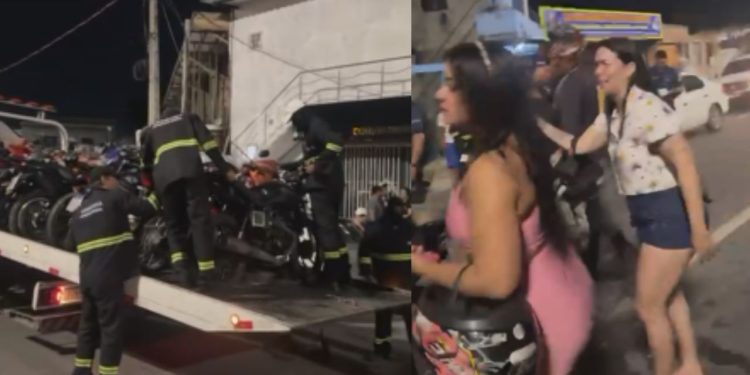 ‘Ela tá paga’, chora mulher ao ter moto apreendida durante fiscalização do Detran no Novo Aleixo; vídeo