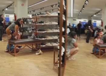 Assalto? População fica assustada após homem entrar correndo no Shopping Grande Circular; VÍDEO