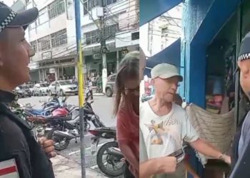 Vídeo: PM recém-formado viraliza após falar em inglês para ajudar turistas no Centro de Manaus