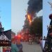 Árvore de natal no Largo São Sebastião pega fogo