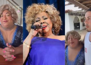 Carlinhos cai na risada após Patixa Teló ficar parecendo a Alcione no Rancho do Maia