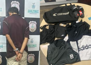 Homem é preso após tentar sair com peças da Nike e Adidas sem pagar do Manauara Shopping
