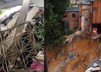 Vídeos: deslizamento deixa ferid0s e pelo menos dois soterrad0s em Manaus