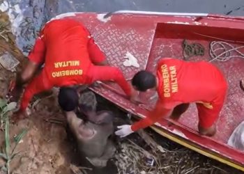 Vídeo: homem cai da ponte do Educandos mas é resgatado vivo em Manaus 