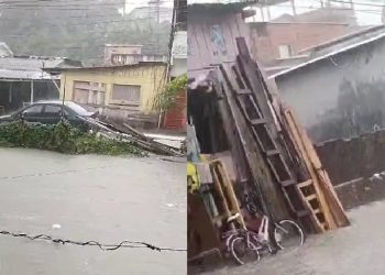 Vídeo: temporal cria cenário de alagamento em vários bairros de Manaus