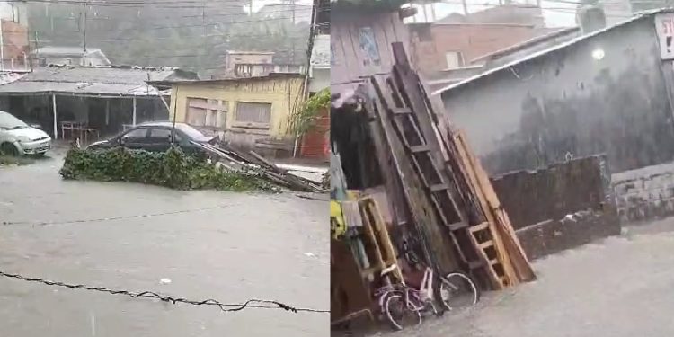 Vídeo: temporal cria cenário de alagamento em vários bairros de Manaus