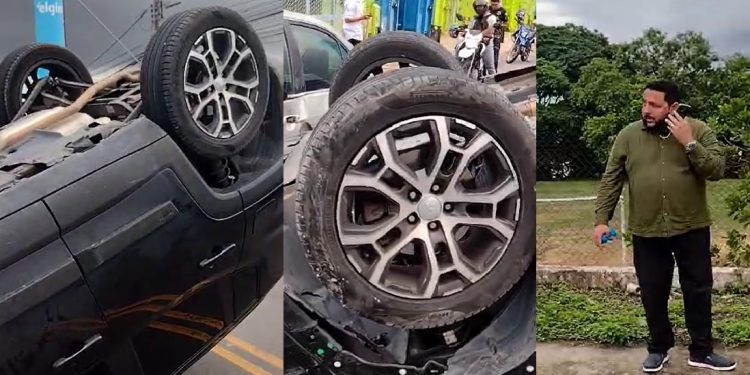 Vídeo: motorista capota Renegade no Distrito Industrial: ‘não sei como estou vivo’