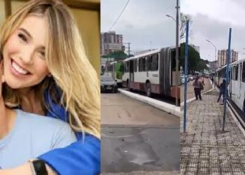Enquanto David Almeida curte férias com a esposa, rodoviários param os ônibus em Manaus