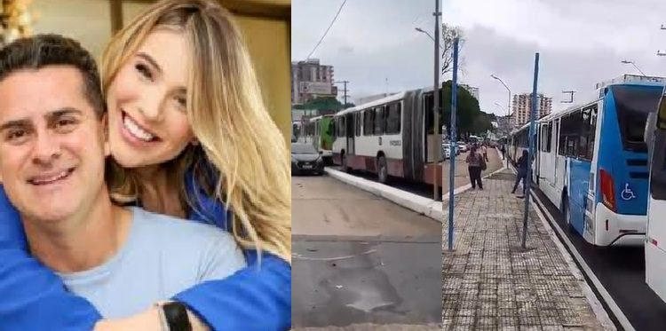 Enquanto David Almeida curte férias com a esposa, rodoviários param os ônibus em Manaus