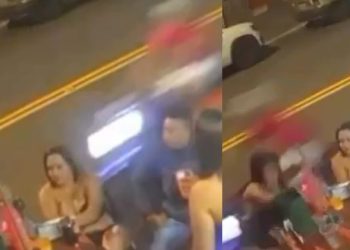 Vídeo: mulher é atingida por moto enquanto brindava com amigos na rua