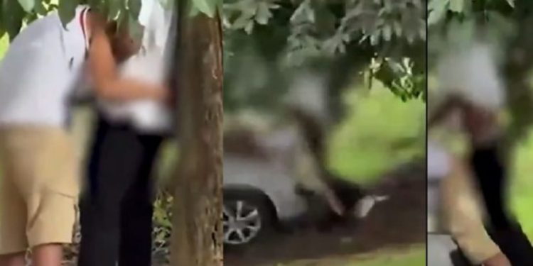 Vídeos: homens decidem aumentar amizade fazendo vuc0-vuc0 do lado de fora do carro 