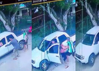 Vídeo: motorista tenta estacionar em Manaus, porém acaba vítima de bandid0s armad0s