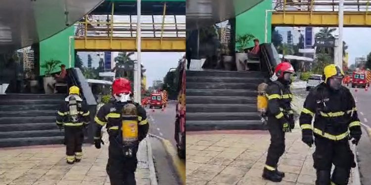 Vídeo: bombeiros entram no Manauara Shopping para apagar incêndio na Bemol