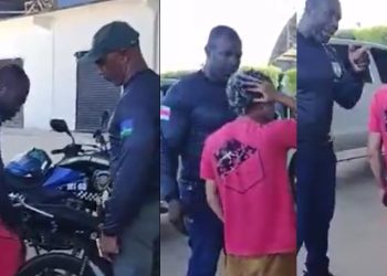 Vídeo: policiais obrigam motoqueiro a ouvir barulho irritante do escapamento em Manaus