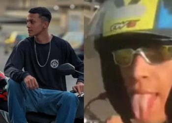 Vídeo: jovem tenta fazer selfie pilotando moto, mas bate no poste e m0rre