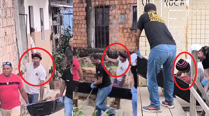 Vídeo: Em Manaus, bêbado com as pernas bambas tenta ajudar o IML e cai em cima do d3funt0