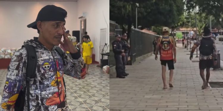 Humorista de Manaus chora após levar 'fecho' de policias enquanto gravava 'comédia'