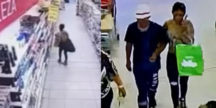 Câmeras do Carrefour flagram casal furt4ndo produtos em Manaus; assista