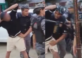 Garoto de 15 anos passa mal após policial jogar spray de pimenta no rosto dele no Novo Aleixo; VÍDEO