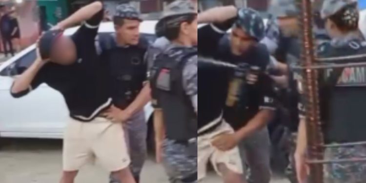 Garoto de 15 anos passa mal após policial jogar spray de pimenta no rosto dele no Novo Aleixo; VÍDEO