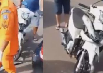 Jovens de 15 anos ficam feridos ao conduzirem moto sem capacete e baterem em carro no AM