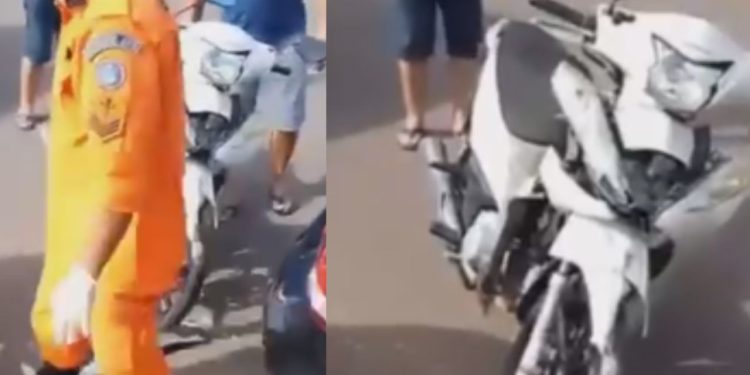 Jovens de 15 anos ficam feridos ao conduzirem moto sem capacete e baterem em carro no AM
