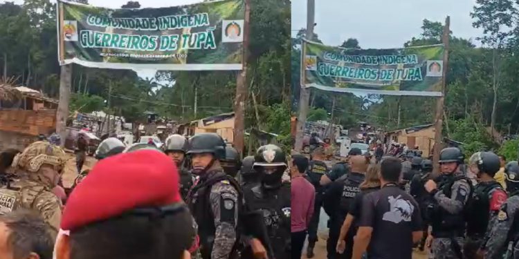Vídeo: polícia comanda reintegração de posse em Manaus em área ocupada por 200 pessoas