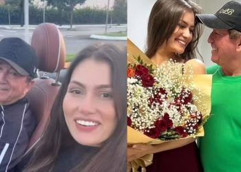 Amado Batista leva a namorada de 23 anos para dar volta de conversível: ‘xonada’