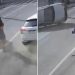 Vídeo: Mulher ‘nasce de novo’ ao escapar por um triz de carro desgovernado