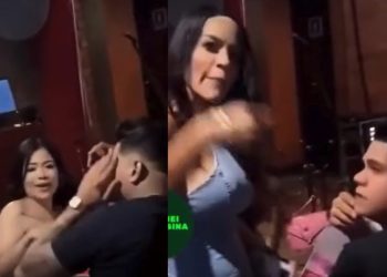 Vídeo: marido diz que vai jantar com amigo, mas esposa pega ele comend0 a talarica