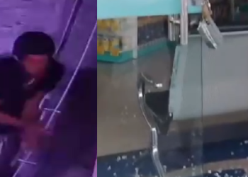Vídeo: Larica doida? Homem qu3bra porta de drogaria e r0uba chocolate em Manaus
