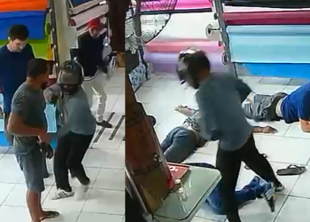 Vídeo mostra band1d0s colocando funcionários no chão em roubo a loja em Manaus; veja