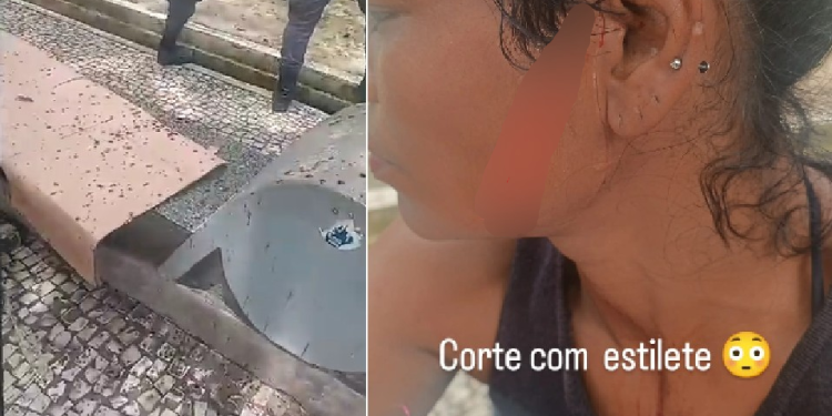 Vídeo: ‘Cracudas’ se estranham na Praça dos Remédios e uma sai com o rosto r@$gad0
