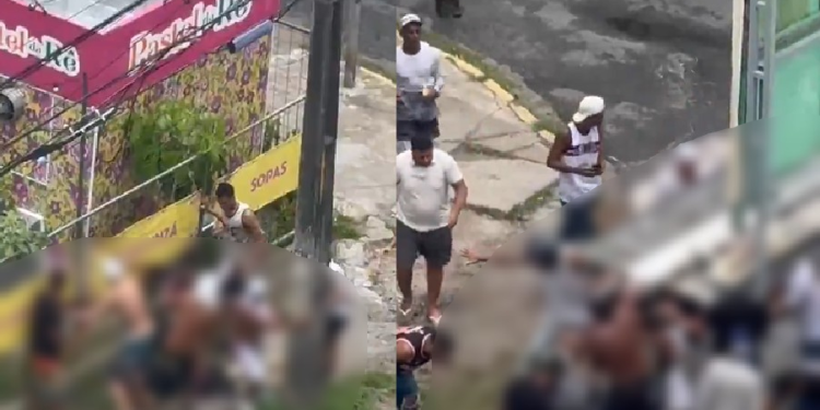 Cenas f0rt3$: Torcedor é est*prad0 em br1ga entre torcidas organizadas no meio da rua