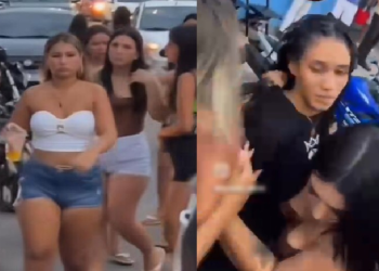 Vídeo: Por causa de ‘boy’, loirinha m3te a p0rrad* na outra em avenida na Zona Norte de Manaus