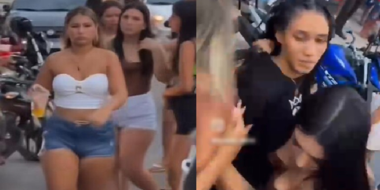 Vídeo: Por causa de ‘boy’, loirinha m3te a p0rrad* na outra em avenida na Zona Norte de Manaus
