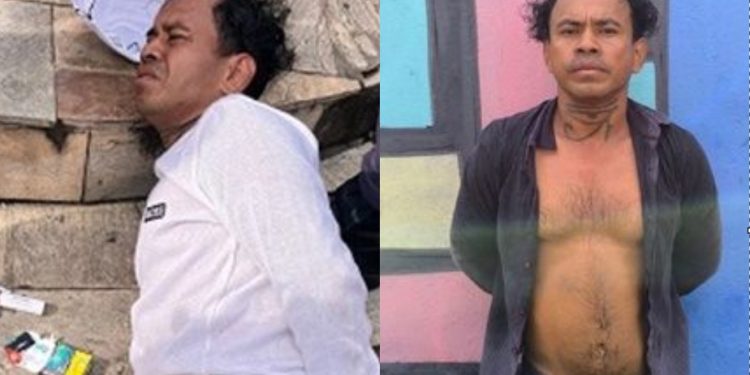 Suspeito de r0ubar policial faz cara de sofrid0 ao ser preso no Centro de Manaus